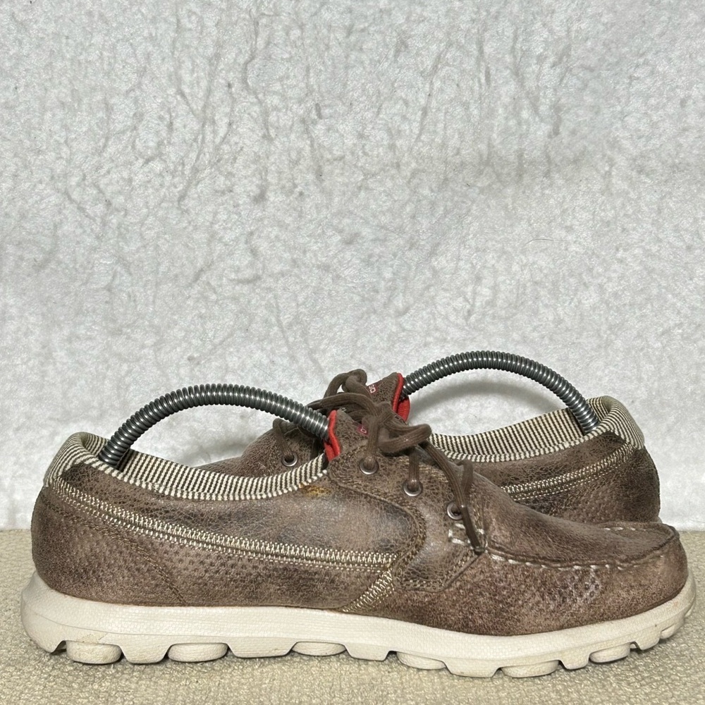 Skechers Womens Brown Gomat GoTech Lace Casual Loafers Shoes SZ US 9 - Picture 6 of 11